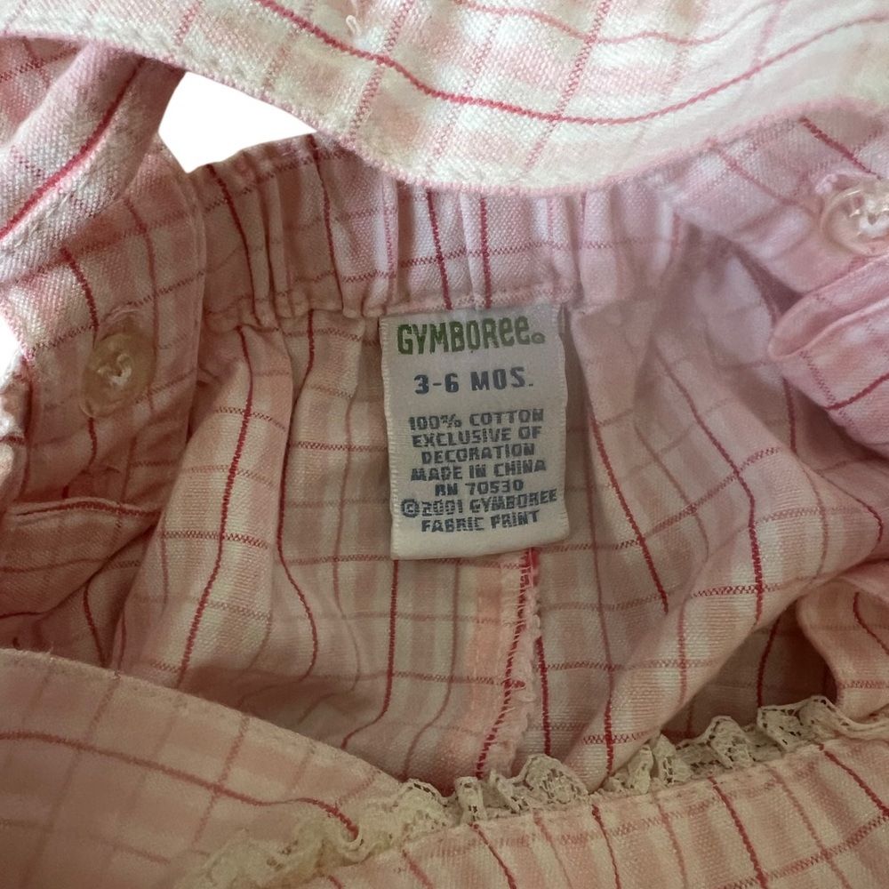 Gymboree Pink Plaid Baby Jumper and Hat Set size 3-6mths - Picture 7 of 7